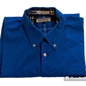 Drysdale 100% Cotton Royal Blue Buttoned Down Long Sleeved Western Shirt